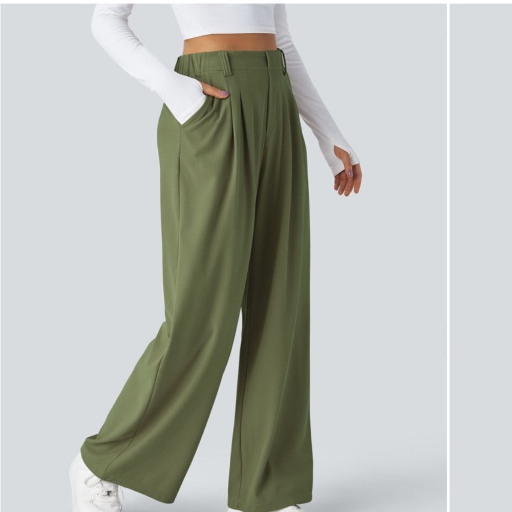 HALARA Olive Wide Leg Pants